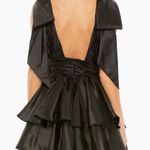 Mac Duggal  Black Bow Shoulder Dress Homecoming/Cocktail Photo 2
