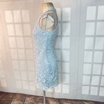 Lulus Lulu’s Love Poem Light Blue Lace Mini Dress size small Photo 9