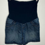Motherhood Maternity  full belly panel denim‎ shorts size medium Photo 0