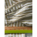 J.Jill Love Linen Tan White Striped Button Front Shirt Size Medium Tall MT Photo 8