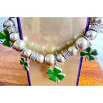 Vintage Four Leaf Clovers Stretch Bracelet St Patrick's Day Parade Party… Photo 3