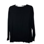 Milly Black Long Sleeve Shirt Front Patch And Pocket Women’s Size Large Designer Photo 1