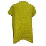 Bryn Walker Size S Tunic Top Asymmetrical Hem Lagenlook Linen Made in USA Green Photo 1