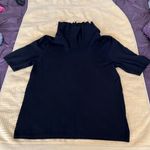 Chaus size large black short sleeve cowl neck tunic sweater EUC Black Photo 1