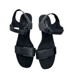 Munro  Sandals‎ Size 8.5 Wide Black Open Toe Leather Denise II Block Heel NEW Photo 4