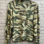 Maeve Anthropologie Laney Camo Brushed Knit Mock Neck Sweater Women's Small Green Photo 0