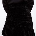 ZARA black velvet mini skirt XS 2731/319 Photo 0