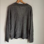 Apiece Apart  SOFTEST TISSUE WEIGHT CASHMERE SILK CARDIGAN IN CHARCOAL MEDIUM Photo 2
