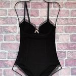 ERES black lace trimmed body suit size 36B Black Photo 0