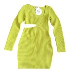 Princess Polly  Giana Long Sleeve Mini Dress in Green, Size M/L​ Photo 2