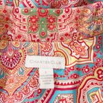 Charter Club  Women's Red Colorful "Ceylon " Paisley Print Blazer Jacket Size L Photo 7