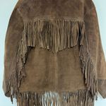 Brown Suede Fringe Leather Jacket Size M Photo 8