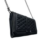 Rebecca Minkoff  Love Quilted Leather Women's Black Chain Lock Crossbody Handbag Photo 2