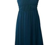 apt szXS turquoise ruched bodice back zip strappy lined dress EUC Blue Size XS Photo 0