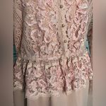 Vintage SAMAX pink lace midi dress with lace over jacket Size M Photo 4