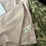 Anthropologie  WAYF NEW Ballet Blush Satin Twist Short Sleeve Casual Top Size M Photo 2