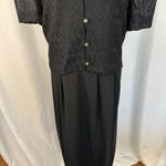Vintage Kari's Korner‎ Black Maxi Dress Lace Short Sleeve Women Plus 30 Formal Size 30W Photo 1