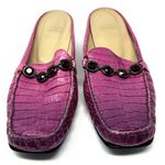 Stuart Weitzman Size 9 Clog Pink Open Back Loafer 1.5" Heel Rhinestone Business Photo 10