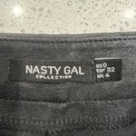 Nasty Gal  Sz 0 Pants Black Faux Leather High Waisted Straight Leg Seams Women’s Photo 2