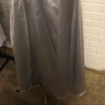 Alex Evenings Sz 12 Long Organza Skirt Ballgown Prom Full Length Silver Photo 3