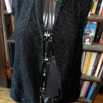 Eileen Fisher  black herringbone wool/nylon XL luxe vest Photo 0