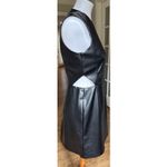 French Connection  Crolenda Black Faux Leather Cut Out Dress Size 6 NWT Photo 1
