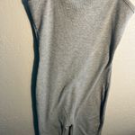 Bozzolo Gray Ribbed One-Piece Bodysuit SZ S Top Minimalist Y2K Petite Sleeveless Photo 4