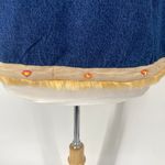 Vintage 90s Embellished Jean Jacket Beaded Denim Corduroy Sleeve Womens XL Blue Photo 9