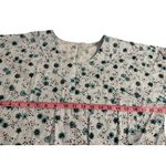 Women’s Uniform Scrub Med Blue Floral Print Scrub Top Size 6 Photo 3