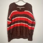 Offline by Aerie Chunky Knit Oversized Striped Sweater M Orange Size M Photo 4