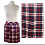 Talbots Women’s Plaid SKIRT Sz 14 Wool Blend Red Office Academia Career Side Zip Photo 1