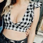 Forever 21 Cropped Black And White Checkered Top Photo 0