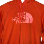 The North Face The Hoodie Sweatshirt Womens Large Orange Logo Pullover Athleisure Photo 1