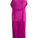 Anthropologie Sheer Paneled Light Weight Hot Pink Maxi Dress Size 0 Photo 0