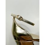 Open Edit  Platform Size 9.5 Gold Kimber Ankle Strap Sandal Photo 9
