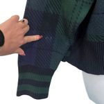 Tommy Hilfiger  Blue Green Plaid Tartan Yellow Logo Quarter Zip Sweater size L Photo 6