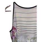 Ted Baker Laya Sleeveless Peony Striped Midi Dress Bodycon sz Large Floral Euro Photo 7