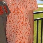 PPLA Orange and Pink Off-The-Shoulder Dress Photo 0