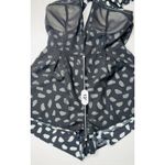 Lulus 1BR95016L Inez Tie-Front Black Polka Dot Romper LARGE Flurty Summer NWOT Photo 5