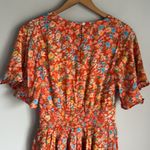 Roller Rabbit  Vado Cecilia Dress Fit and Flare Orange Floral Small Photo 8