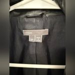 Vince  Black Lamb Leather Rib Panel Scuba Jacket Size S EUC Photo 4