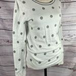 J.Crew Polka Dot Sweater Women XXS Long Sleeve Crew Neck Lightweight 100% Cotton Photo 0