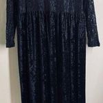Dressing Clio Vintage Floral Lace & Black Velvet Long Sleeve Maxi Dress size M Size M Photo 0