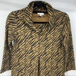 Tyler Boe Kim Animal Print Cowl Neck Sweater Shift Dress [size xs] Brown Photo 2