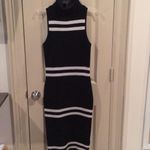 C/MEO COLLECTIVE C/meo Pyramids black white Stripe Midi Dress sz Small revolve Photo 3