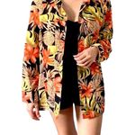 Allison Daley Tropical Floral Button Up Blazer Size 10 Photo 3