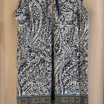 MSK Navy and White Patterned Dress Blue Size undefined Photo 0