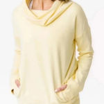 Zyia  ACTIVE YELLOW COWL NECK HOODIE Photo 0