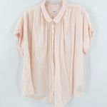 Gap Pink Short Sleeve Button-Up Cotton Rayon Casual Shirt Women's Size XL Photo 1