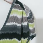 G by Guess Guess M Black Lime Striped Bubble Top Photo 3